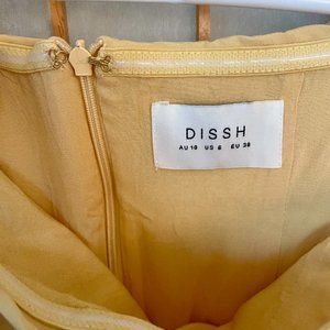 Yellow Linen DISSH Strapless Dress sz. 6
